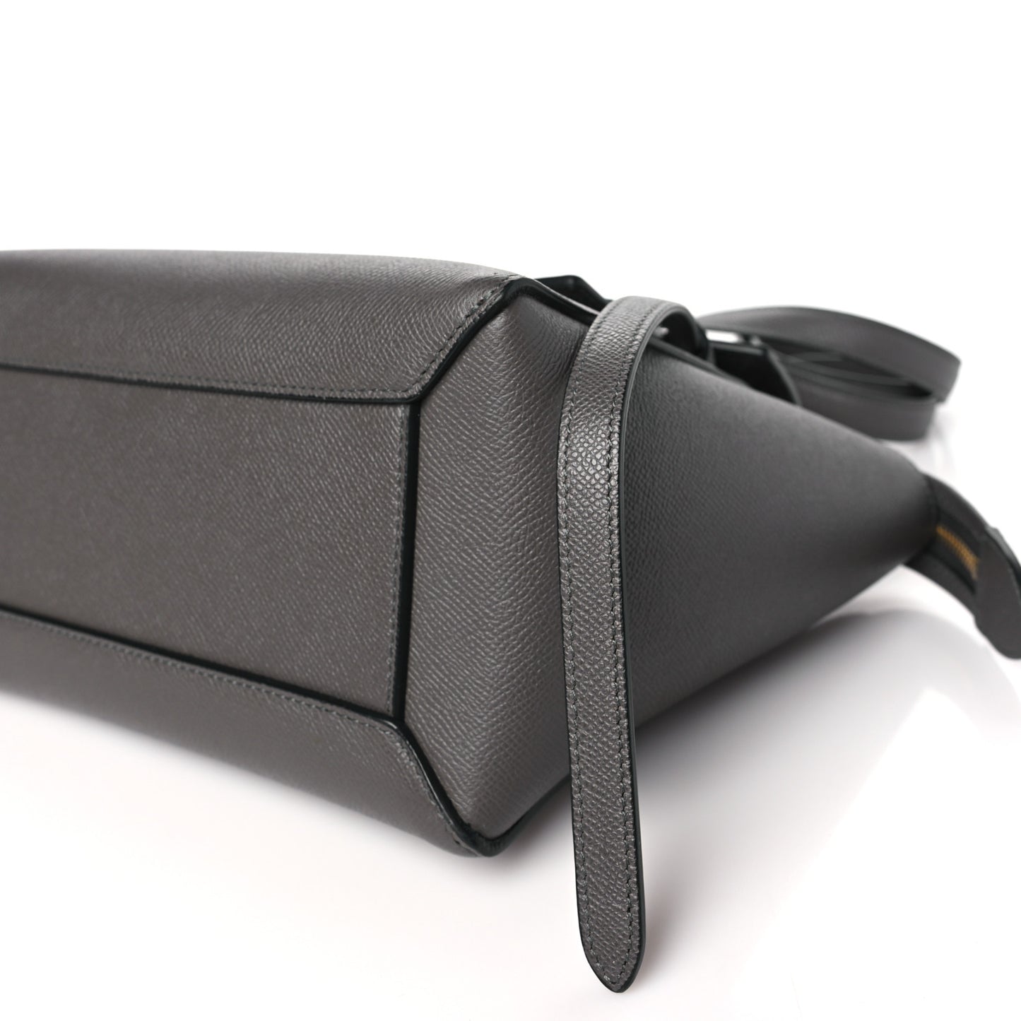 Grained Calfskin Micro Belt Bag Grey