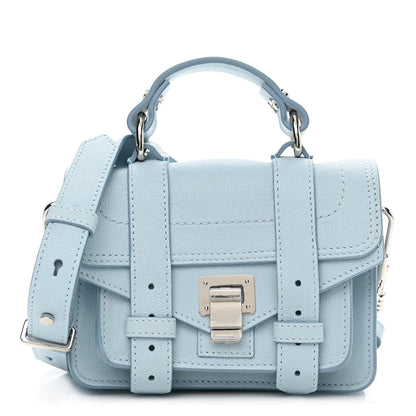 Proenza Schouler Lambskin Micro PS1 Satchel Baby Blue 1 of 10