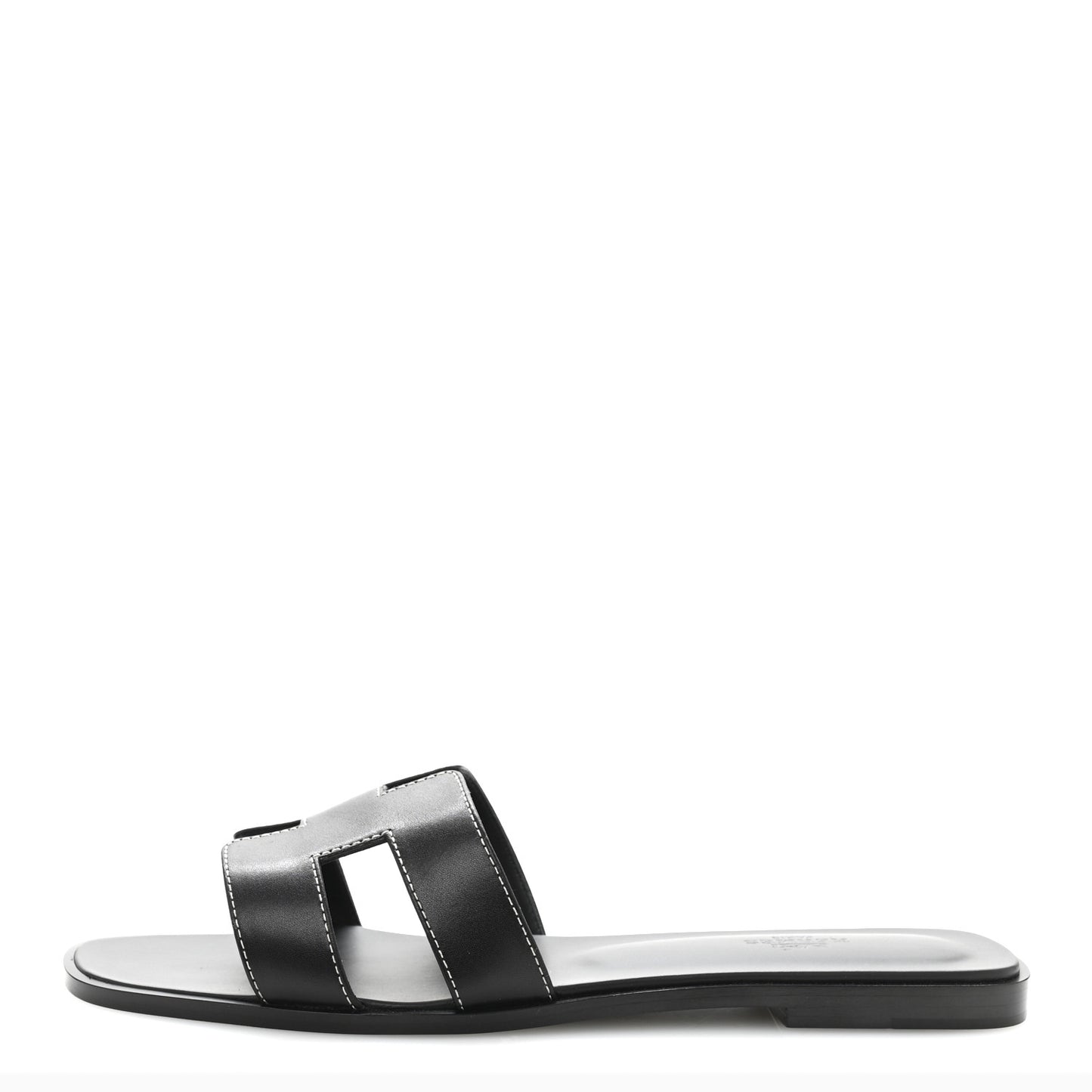 Box Calfskin Oran Sandals 41 Black