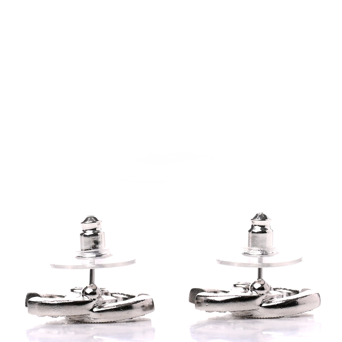Crystal CC Earrings Silver