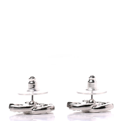 Chanel Crystal CC Earrings Silver 3 of 4