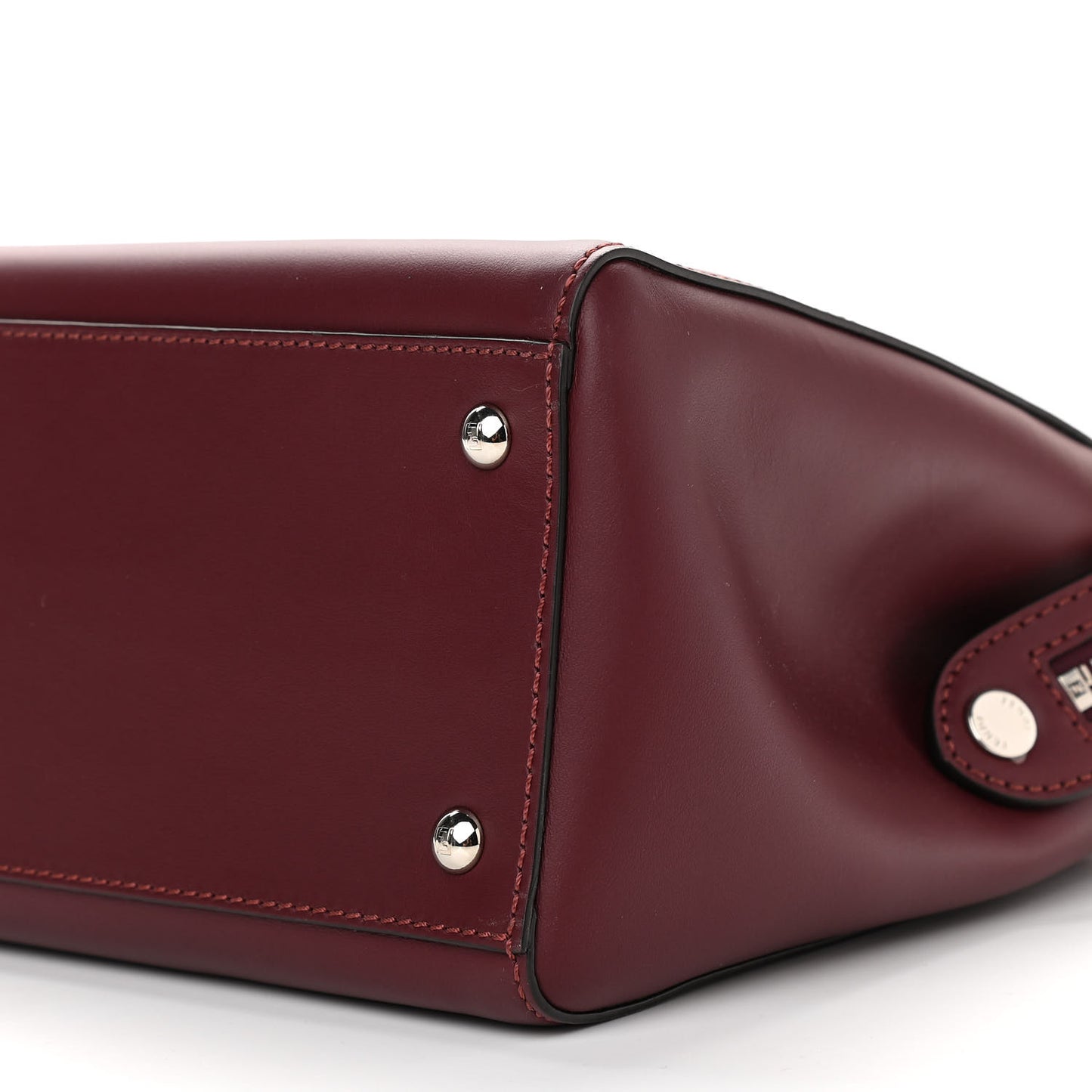 Vitello Baltico Dolce Shiny Nappa Lace Up DotCom Satchel Bordeaux
