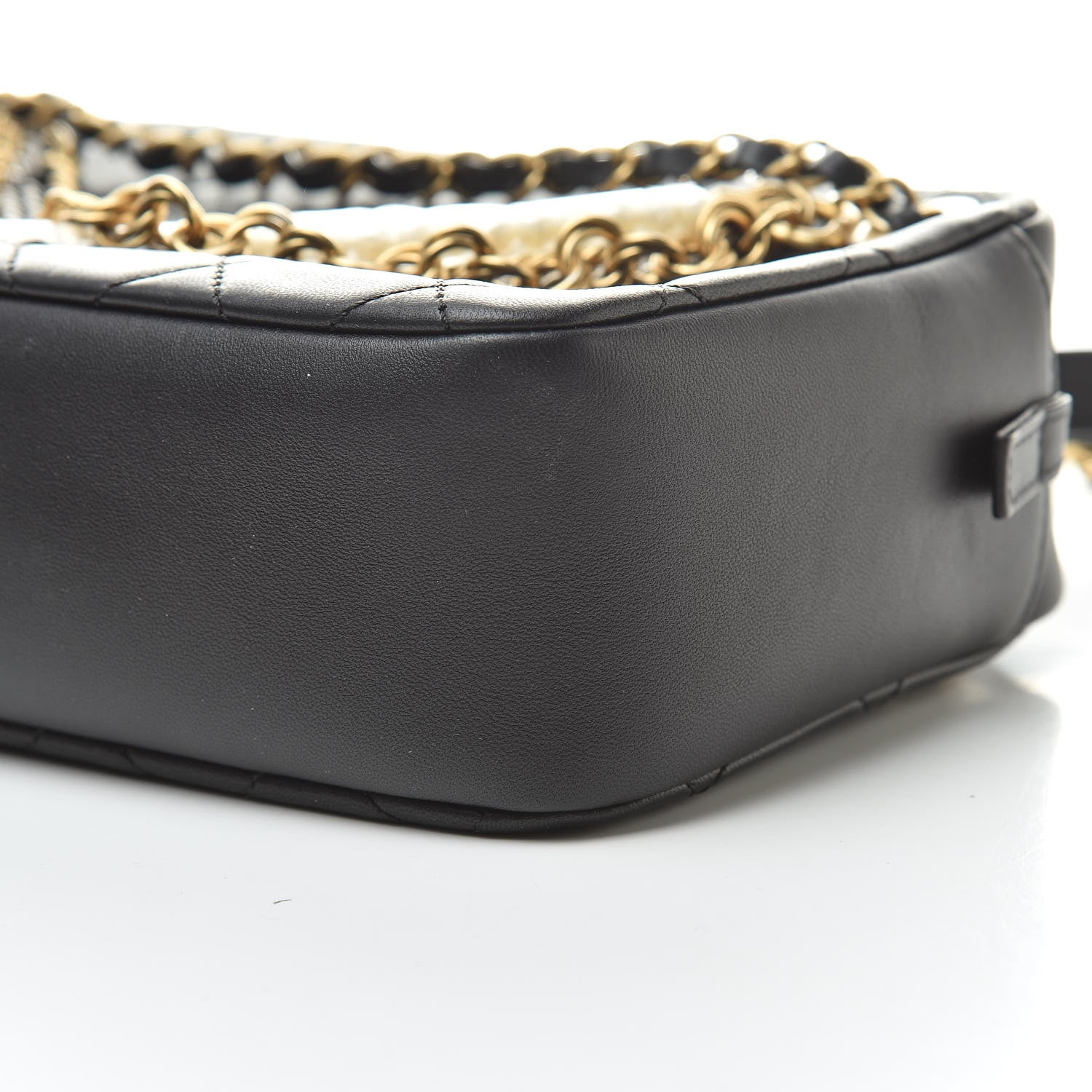 Chanel Lambskin Quilted All About Chains Camera Bag Black 10 of 12