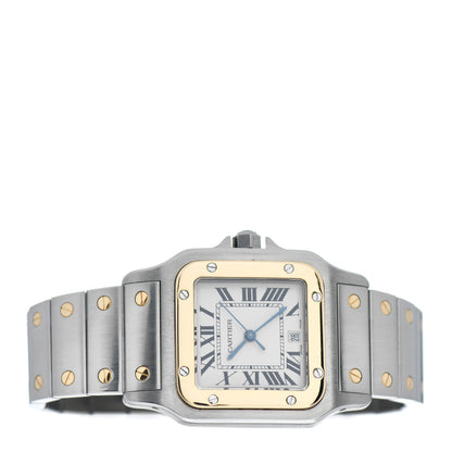 Cartier Stainless Steel 18K Yellow Gold 29mm Santos De Cartier Galbee Quartz Watch 2 of 4