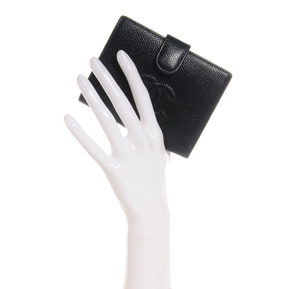 Chanel Caviar Timeless CC Compact French Wallet Black 2 of 6