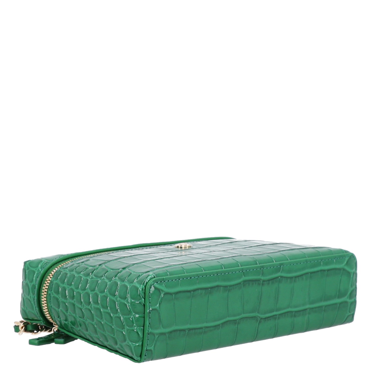 Chanel Calfskin Crocodile Embossed Crococo Exoticoco Vanity With Chain Green 4 of 10
