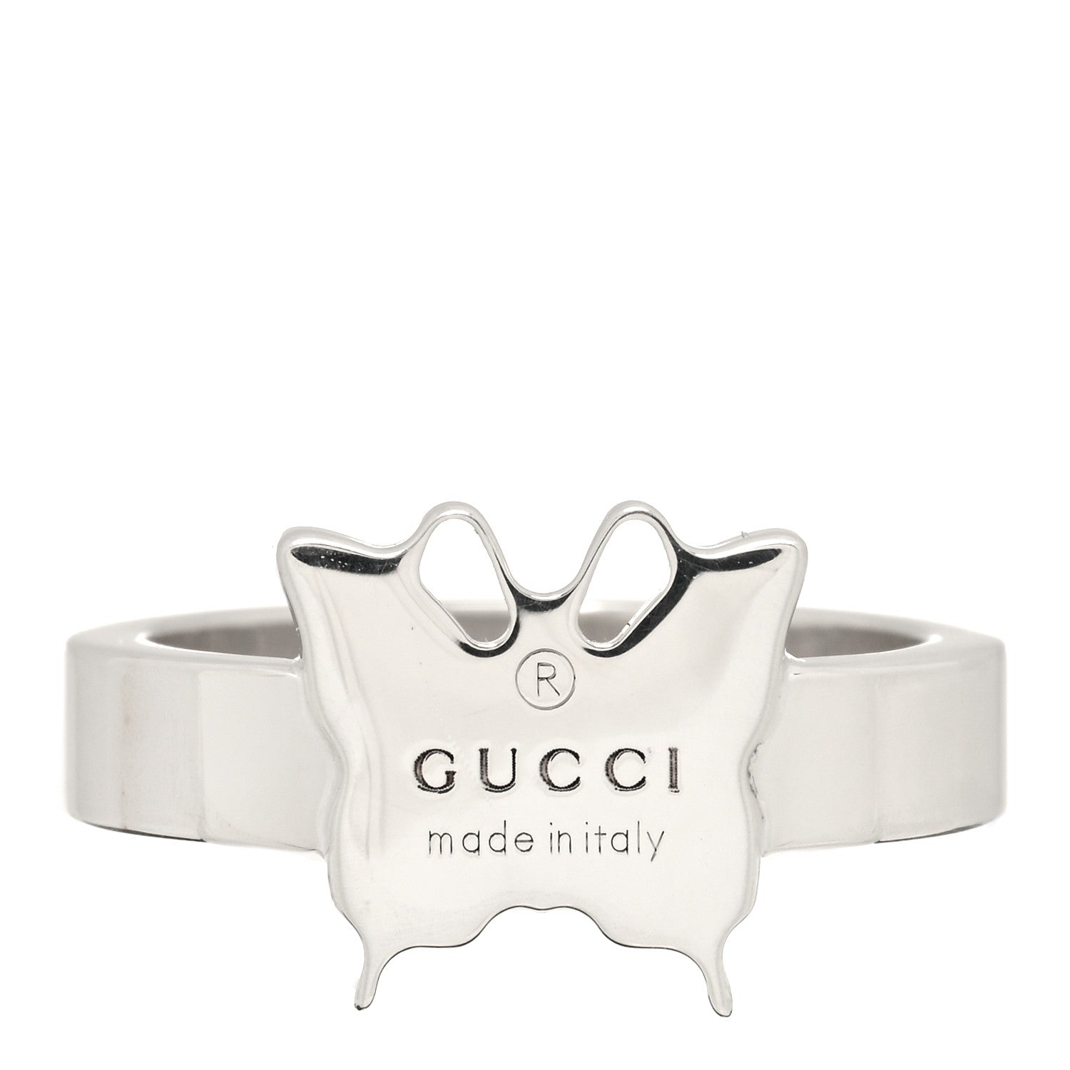 Gucci Sterling Silver Butterfly Band Ring 52 6 1 of 5