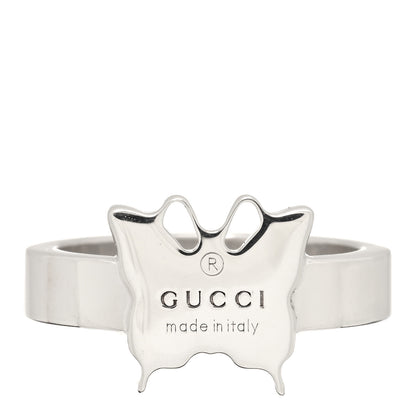 Gucci Sterling Silver Butterfly Band Ring 52 6 1 of 5