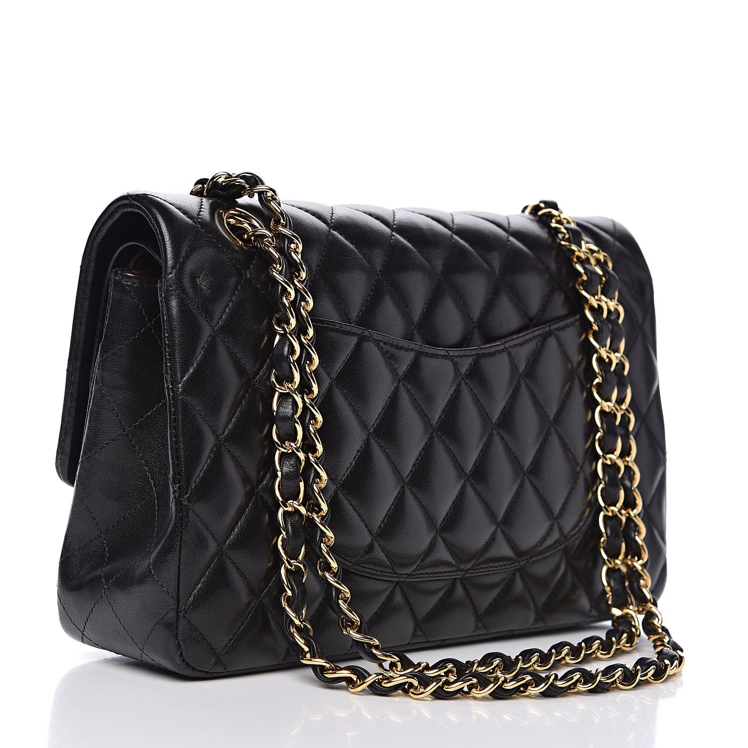 Chanel Lambskin Quilted Medium Double Flap Black 3 of 16