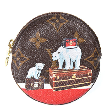 Louis Vuitton Monogram 2017 Christmas Animation Round Coin Purse 1 of 7