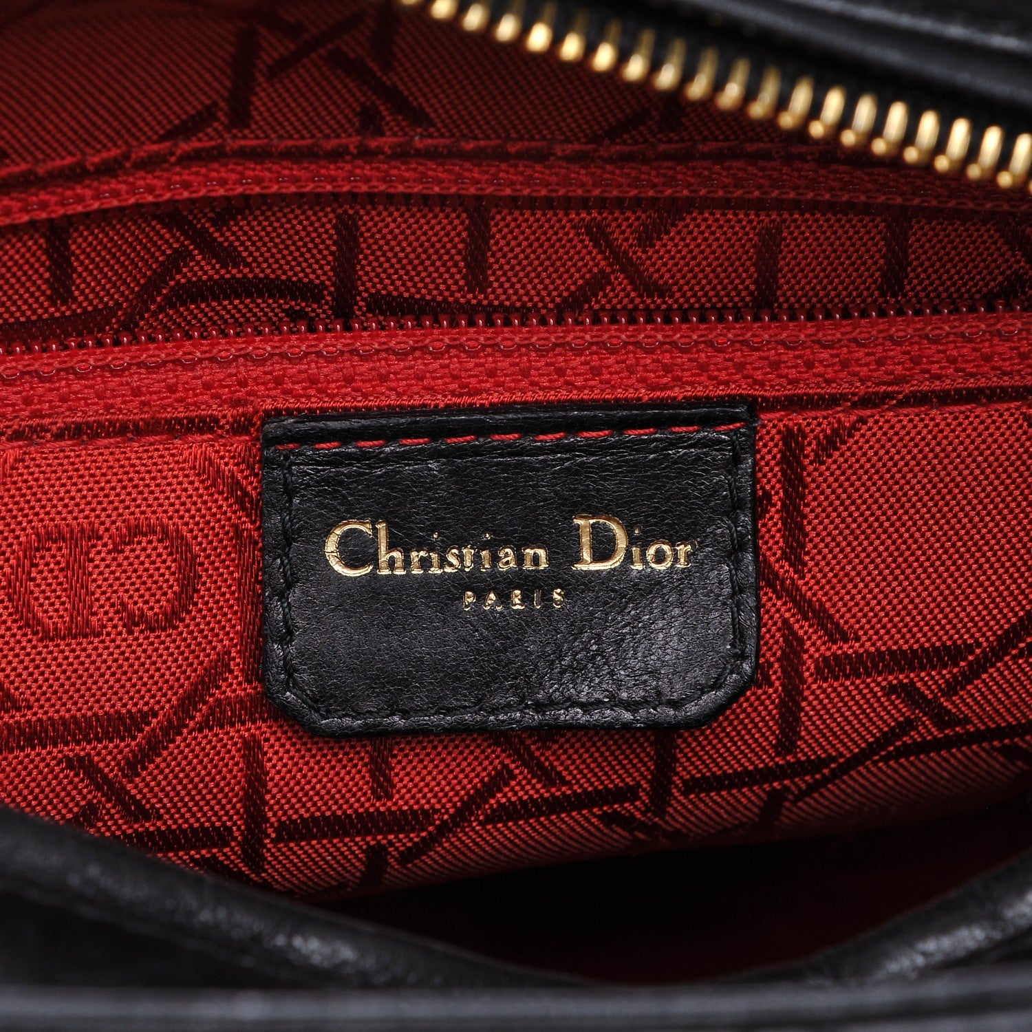 Christian Dior Lambskin Cannage Medium Lady Dior Black 6 of 7