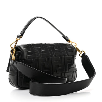 Fendi Nappa FF 1974 Embossed Baguette Black 2 of 7