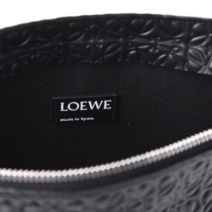 Loewe Calfskin Embossed Repeat T Pouch Black 8 of 10