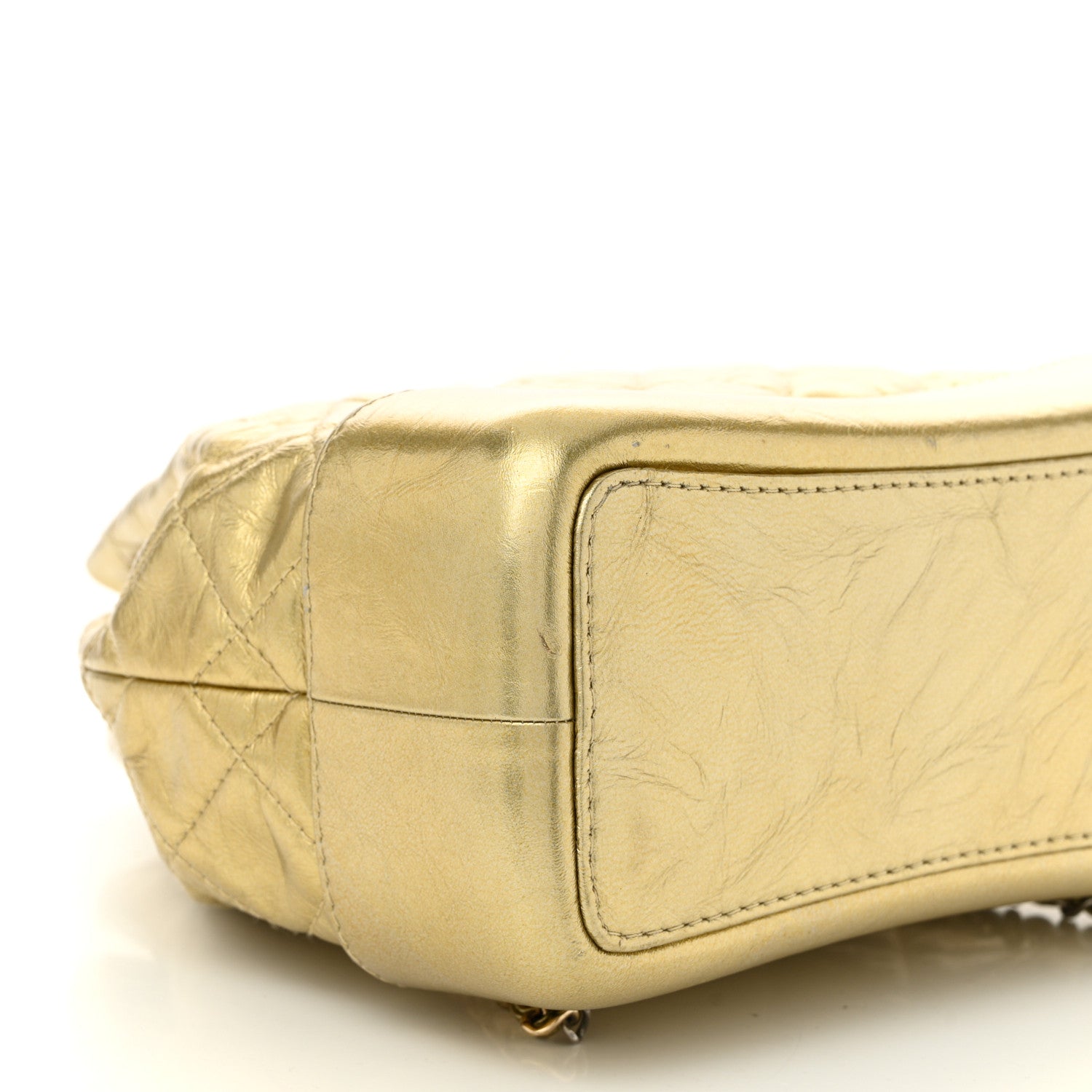 Chanel Metallic Lambskin Small Quilted Gabrielle Backpack Gold 9 of 10