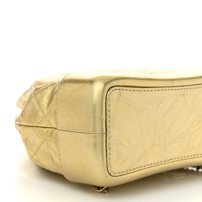 Chanel Metallic Lambskin Small Quilted Gabrielle Backpack Gold 9 of 10