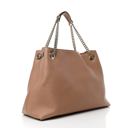Gucci Pebbled Calfskin Medium Soho Chain Shoulder Bag Camelia 3 of 10