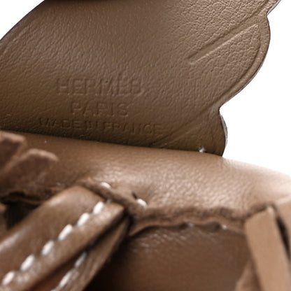 Hermes Milo Lambskin Grigri Rodeo Pegase Horse Bag Charm PM Etoupe 3 of 5