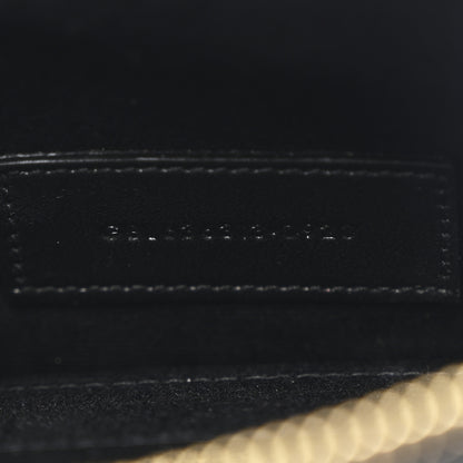 Saint Laurent Grain De Poudre Chevron Monogram Large Bill Pouch Black 7 of 8