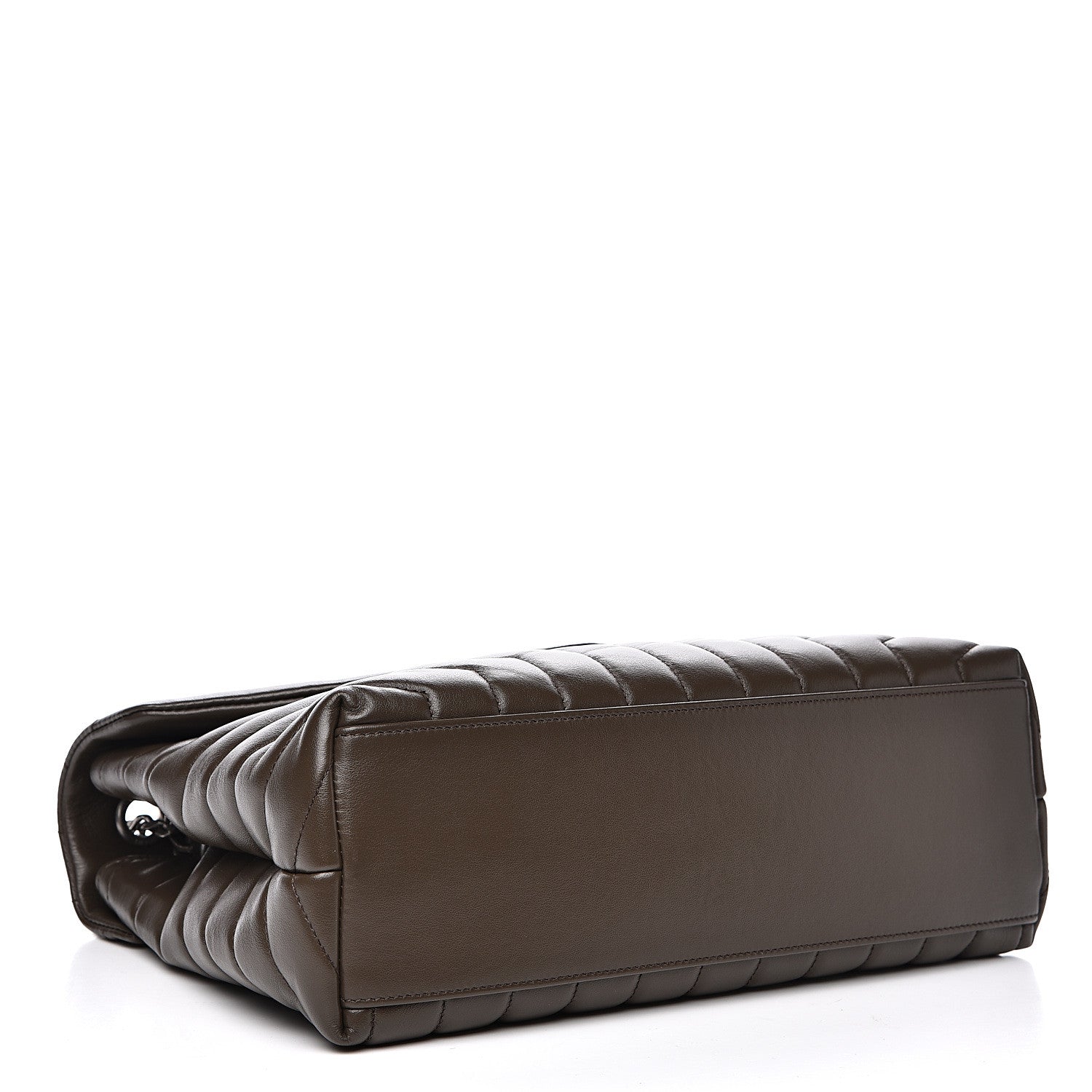 Saint Laurent Calfskin Y Quilted Monogram Medium Loulou Monogram Chain Satchel Kaki Fonce 3 of 11
