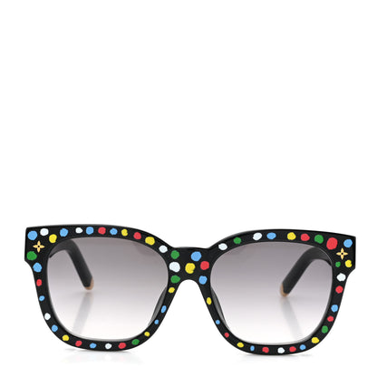 Louis Vuitton LV X YK Acetate Painted Dots Sunglasses Z1903E Black Multicolor 2 of 7