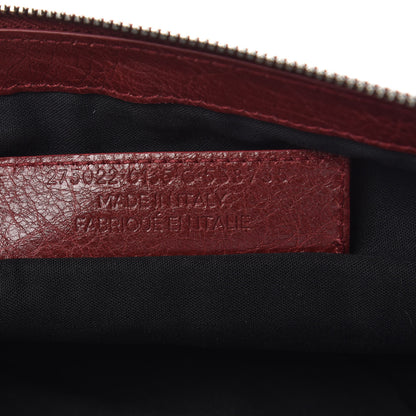 Balenciaga Agneau Arena Classic Hardware Medium Clip Rouge Grenat 7 of 7