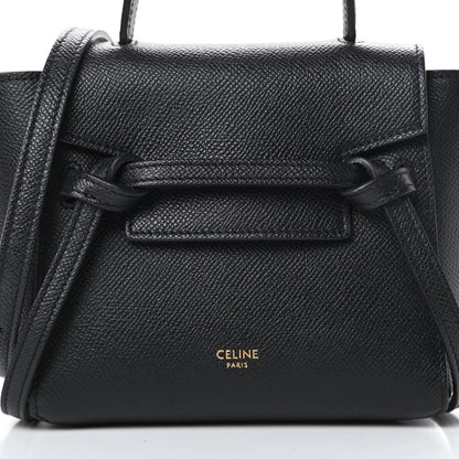 Celine Grained Calfskin Pico Belt Bag Black 9 of 12