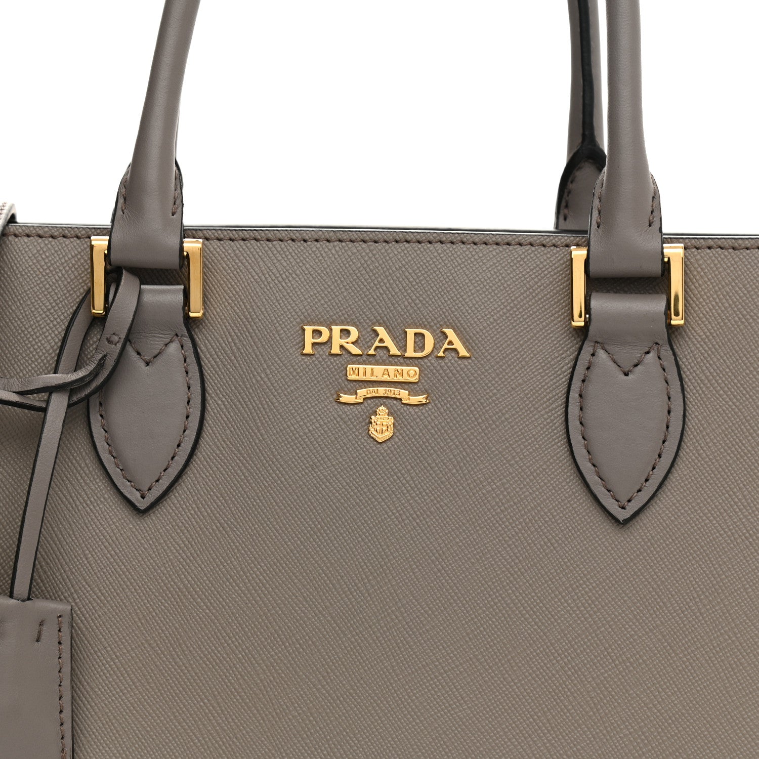 Prada Saffiano Metal Top Handle Argilla 7 of 10
