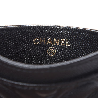 Chanel Caviar Camellia Embossed Card Holder Black 6 of 9