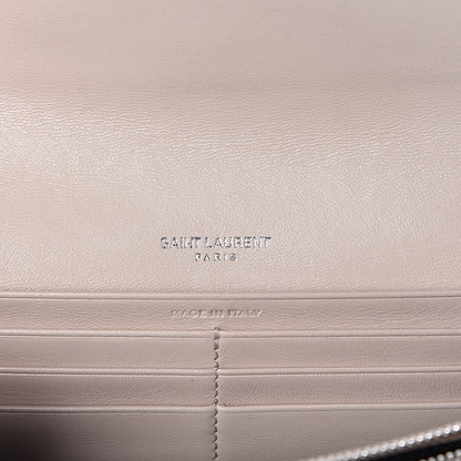 Saint Laurent Lambskin Y Quilted Monogram Large Loulou Flap Wallet Nude Powder 6 of 6