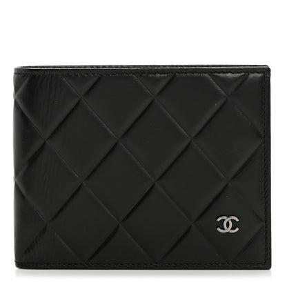 Chanel Calfskin Quilted Mens Small Pour Monsieur Wallet Black 1 of 11