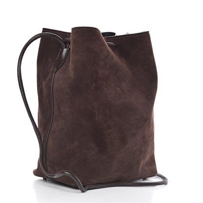 Tom Ford Suede Medium Double Tassel Bucket Bag Dark Brown 4 of 10