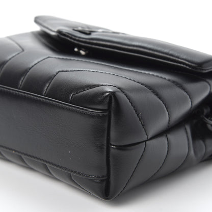 Saint Laurent Calfskin Y Quilted Monogram Toy Loulou Crossbody Bag Black 6 of 10