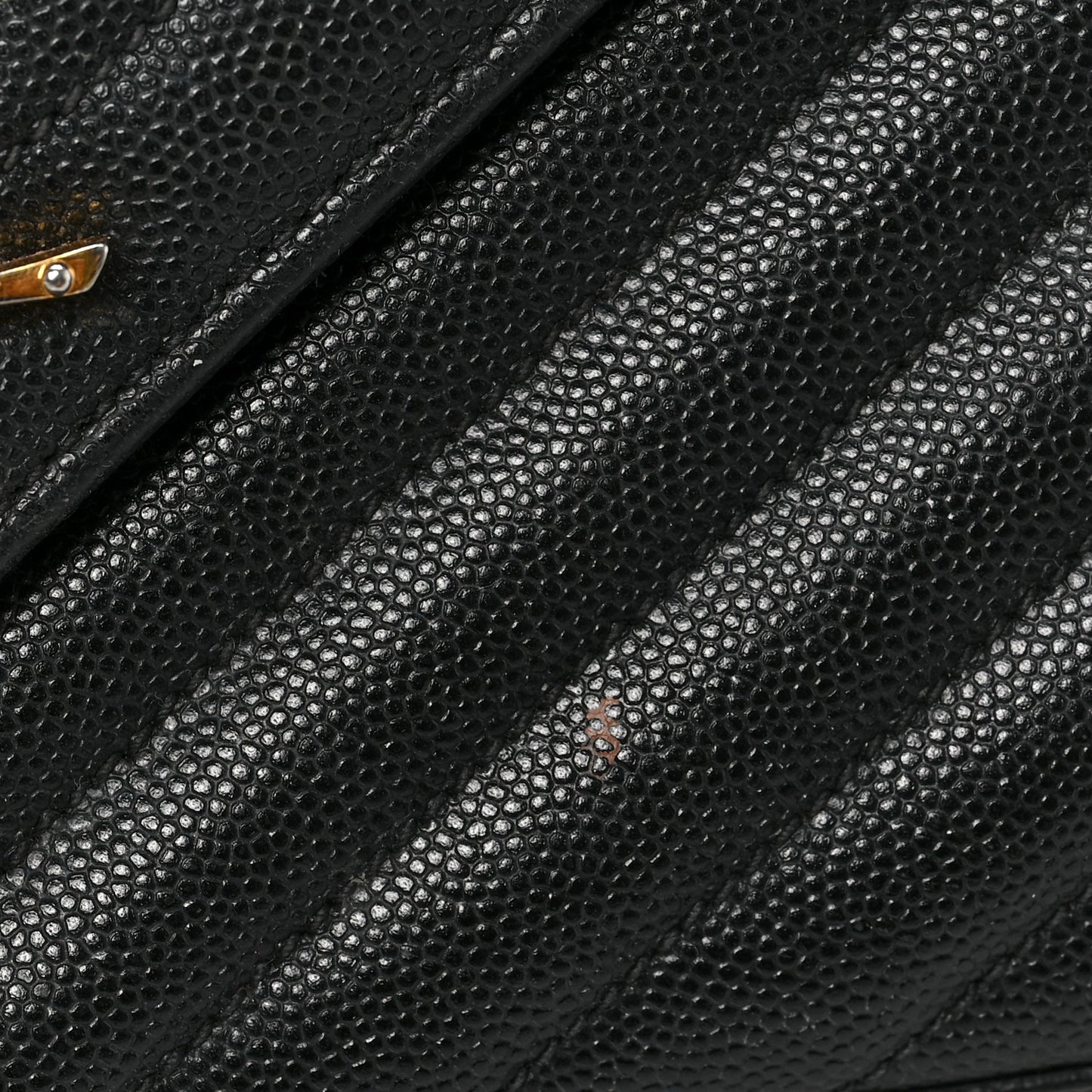 Grain De Poudre Matelasse Chevron Medium Monogram Satchel Black