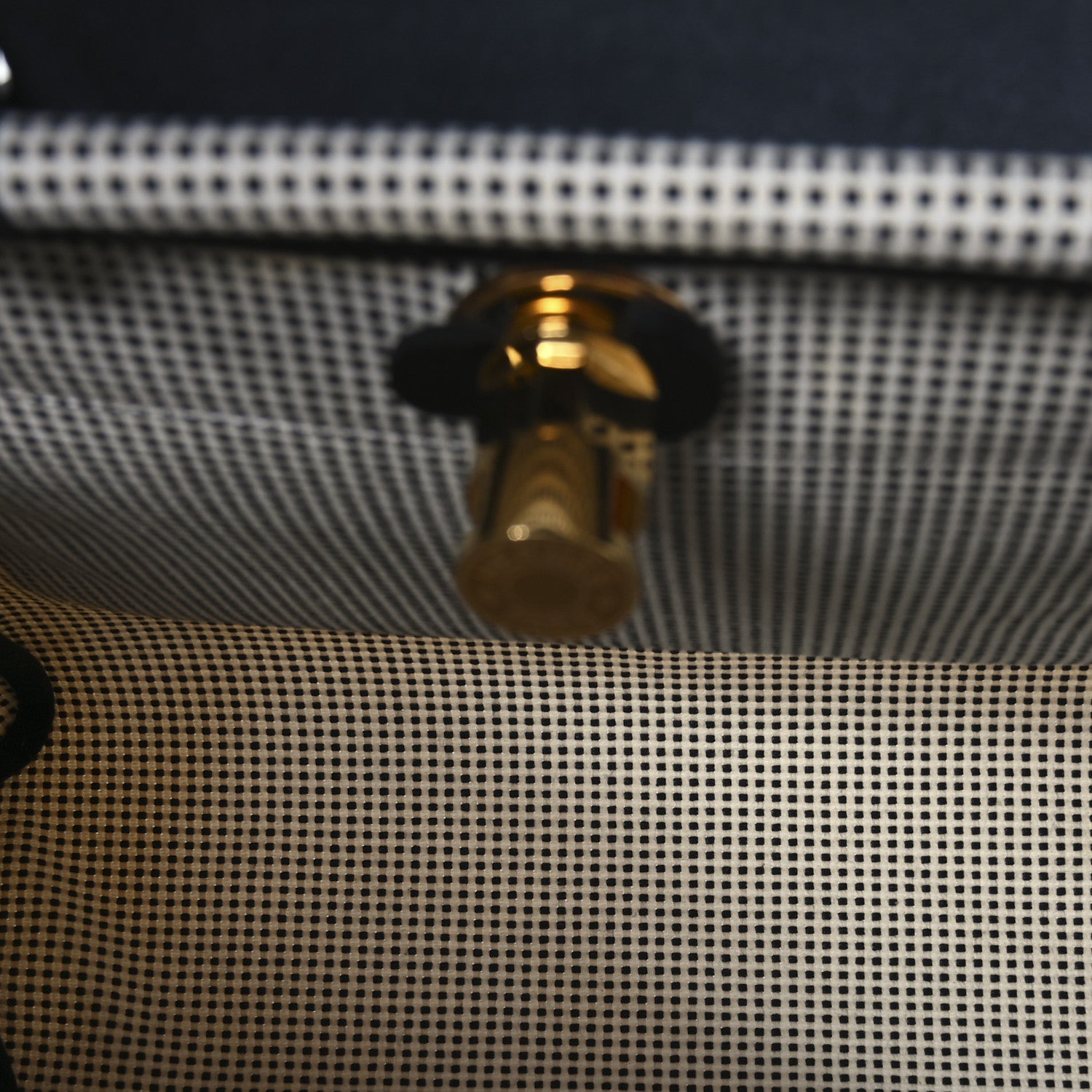Hermes Vache Hunter Toile Quadrille Viking Herbag Zip Retourne 31 PM Ecru Black 13 of 24