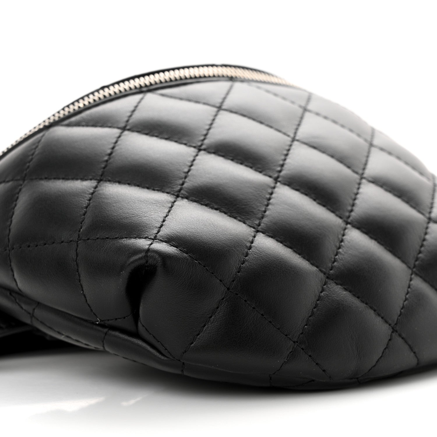 Chanel Calfskin Quilted Waist Belt Bag Black 9 of 10