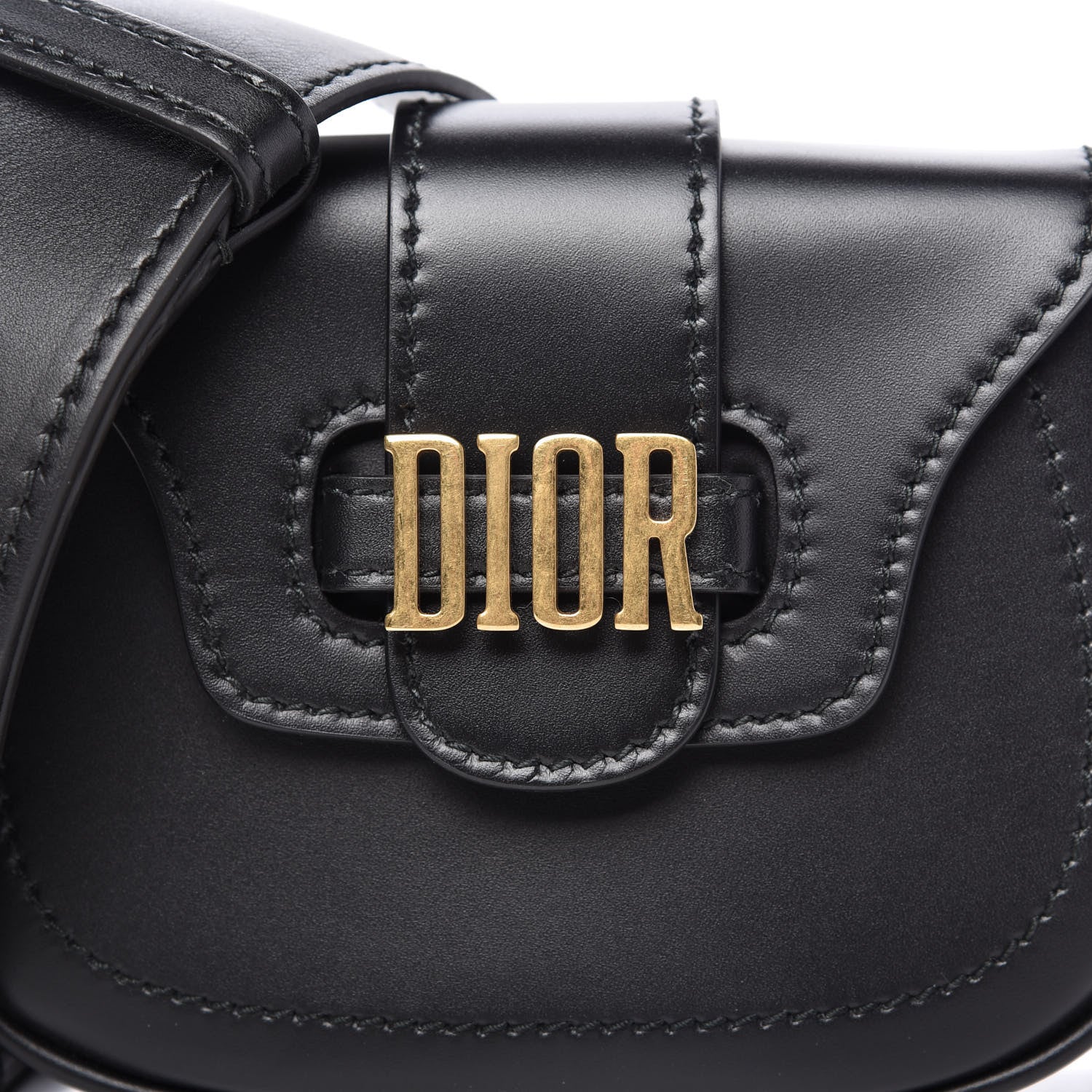Christian Dior Calfskin Mini D Fence Saddle Bag Black 10 of 10