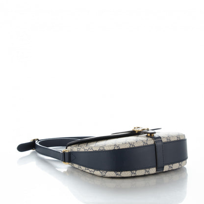 Gucci GG Supreme Monogram Small Messenger Shoulder Bag Beige Blue Navy 4 of 7