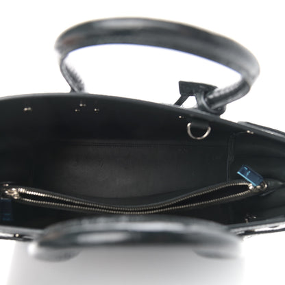 Saint Laurent Patent Crocodile Embossed Small Sac de Jour Black 5 of 9