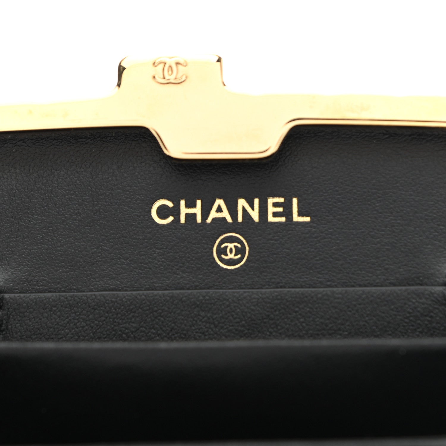 Chanel Glazed Goatskin Quilted Small Box With Chain Black 6 of 10