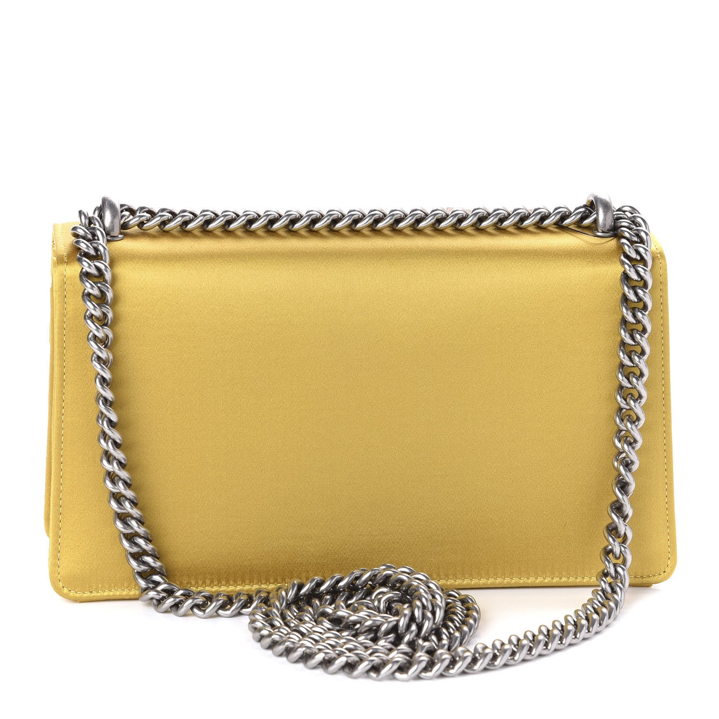 Satin Silk Crystal Small Dionysus Shoulder Bag Gold Black Diamond