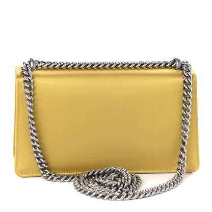 Gucci Satin Silk Crystal Small Dionysus Shoulder Bag Gold Black Diamond 1 of 10
