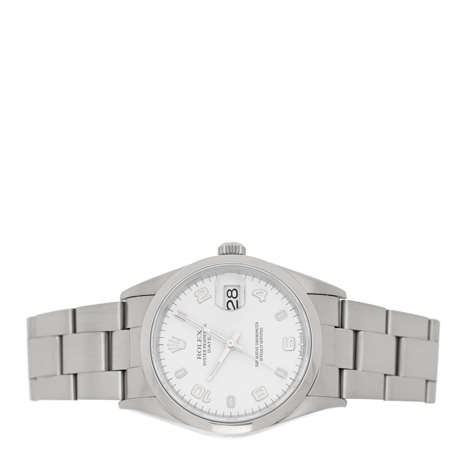 Rolex Stainless Steel 34mm Oyster Perpetual Date Watch White 15200 2 of 4
