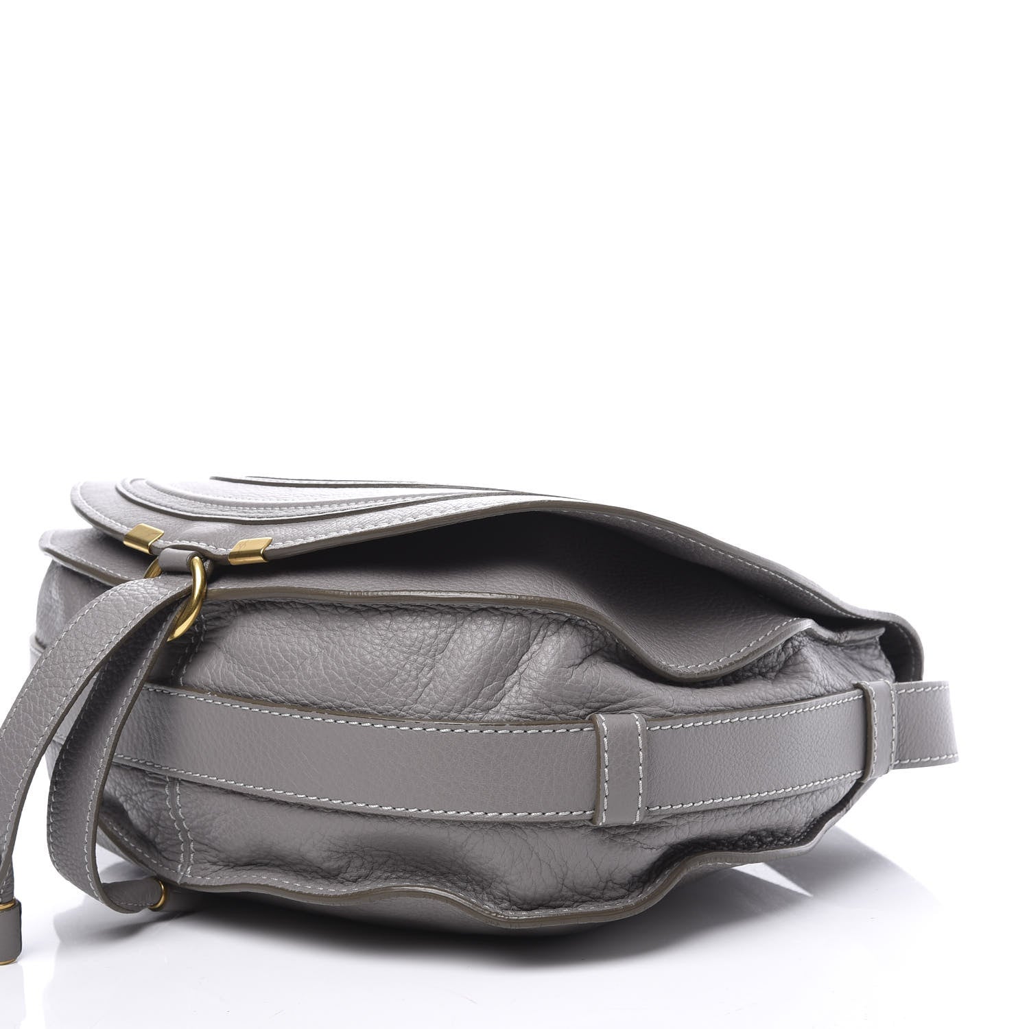Chloe Calfskin Medium Marcie Round Crossbody Bag Cashmere Grey 6 of 9
