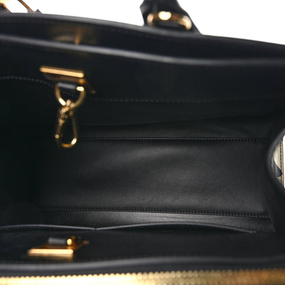 Louis Vuitton Calfskin Tribal City Steamer MM White Black 5 of 9