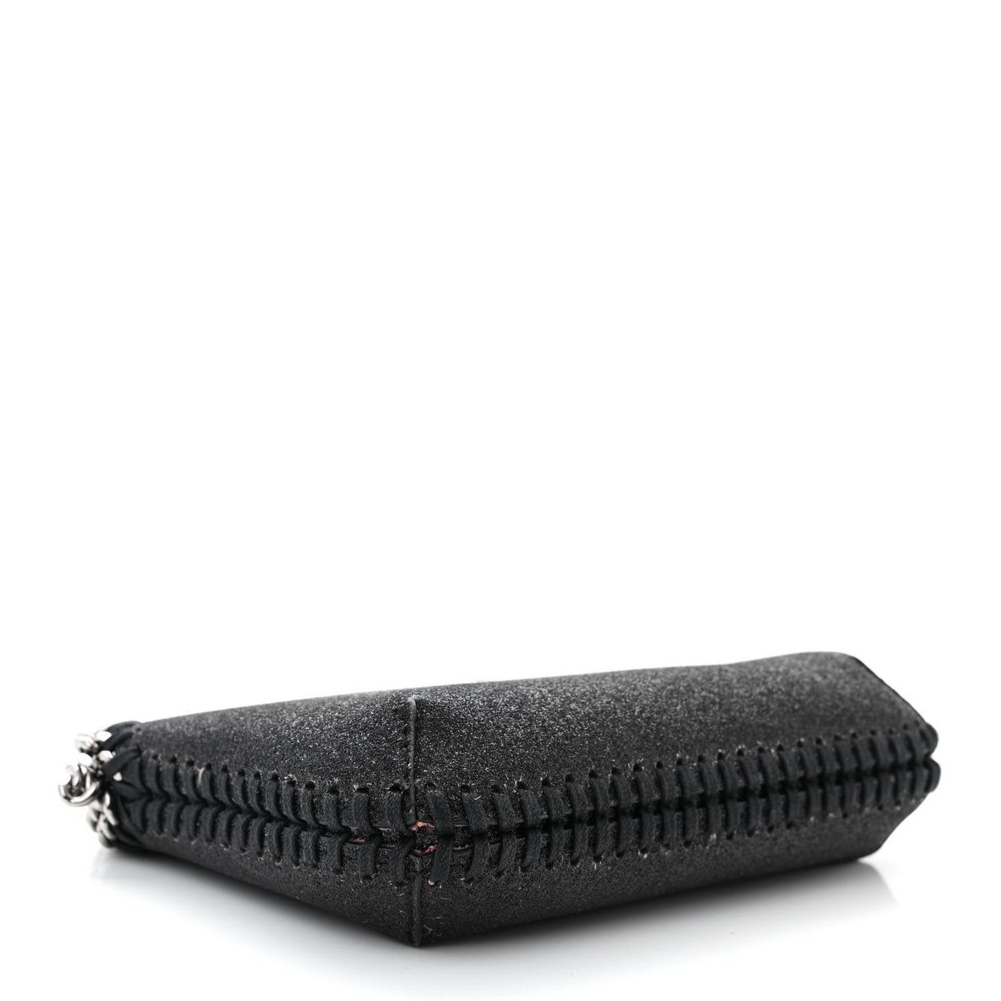 Metallic Glitter Mini Falabella Box Shoulder Bag Black