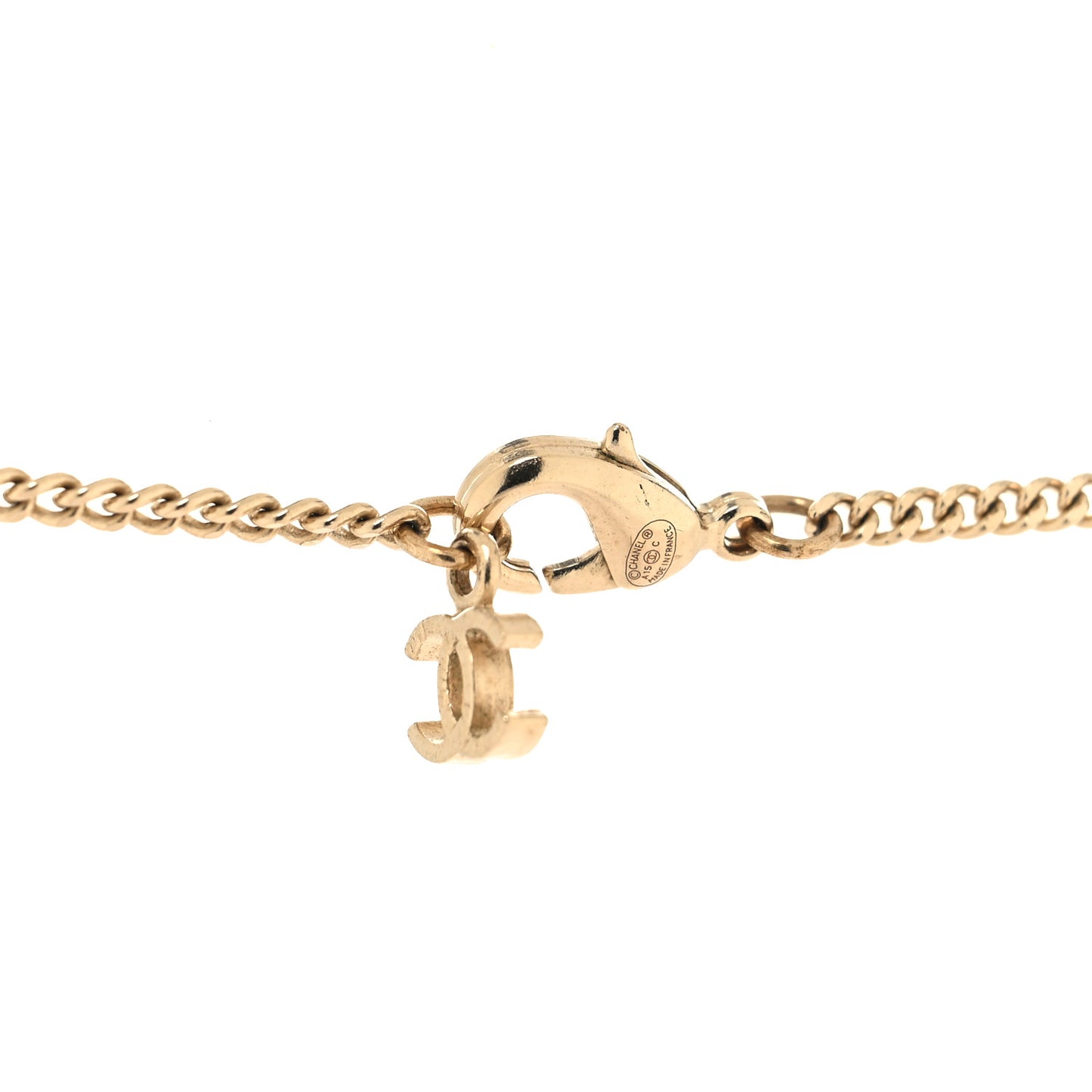 Medallion CC Rue Cambon Chain Necklace Gold