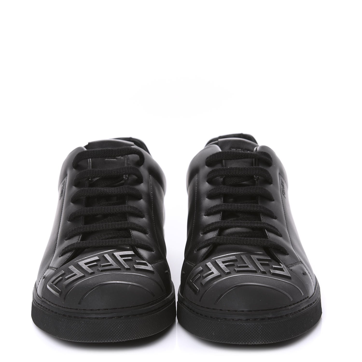 Fendi Calfskin FF Sneakers 12 Black 2 of 10