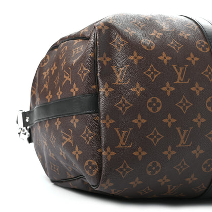 Louis Vuitton Monogram Macassar Keepall Bandouliere 45 8 of 9