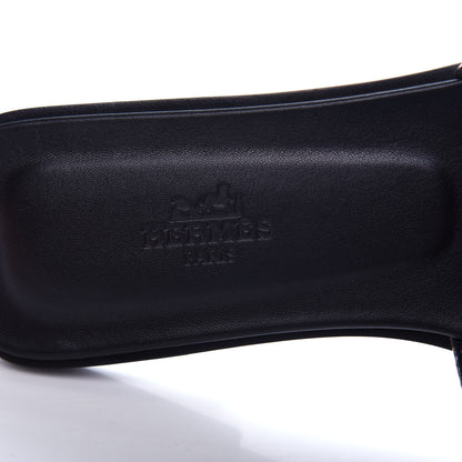 Hermes Metallic Nappa Oran Sandals 37 Rose Dore 8 of 11