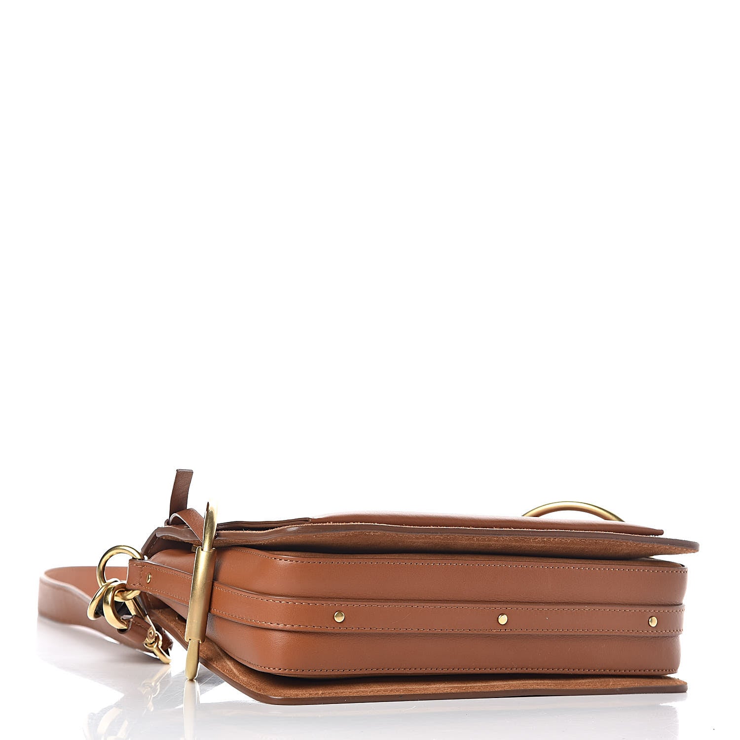 Chloe Calfskin Suede Small Roy Bag Caramel 4 of 10